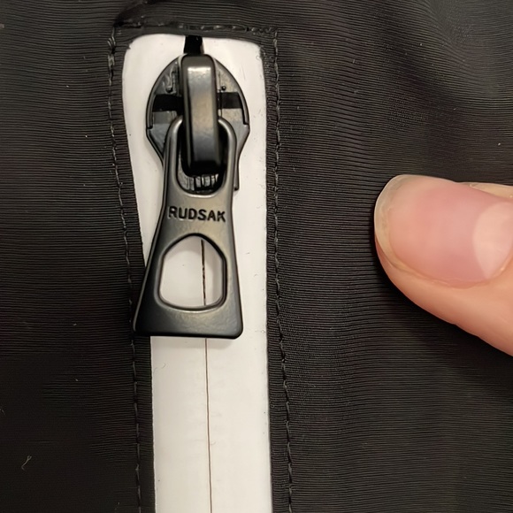 Rudsak windbreaker jacket white stripe hood Wyatt 9/10 NWT - Picture 6 of 9